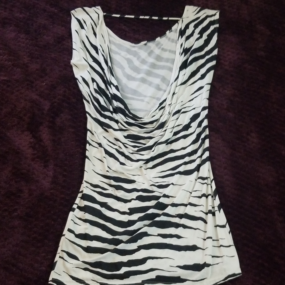 Mini dress, Blk & white zebra print. Size 2-4